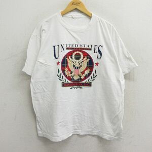 XL/古着 半袖 ビンテージ Tシャツ メンズ 00s ワシントンDC クルーネック 白 ホワイト 23aug07 中古