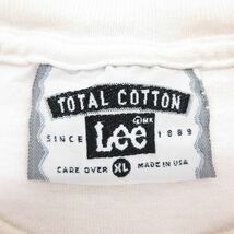 XL/古着 リー Lee 半袖 ビンテージ Tシャツ メンズ 90s GIVE BLOOD 手話 大きいサイズ コットン クルーネック 白 ホワイト spe 23sep04_画像3