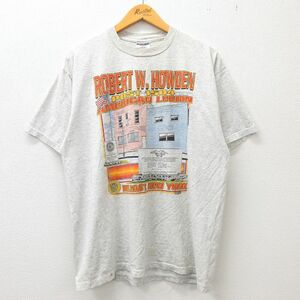 XL/古着 半袖 ビンテージ Tシャツ メンズ 90s ROBERT W.HOWDEN クルーネック グレー 霜降り 23mar18 中古