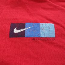 XL/古着 ナイキ NIKE 半袖 ビンテージ Tシャツ メンズ 00s ワンポイントロゴ ボストン 大きいサイズ コットン クルーネック 赤 レッド_画像4