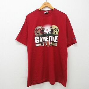 XL/古着 チャンピオン Champion 半袖 ビンテージ Tシャツ メンズ 00s セミノールズ バッファローズ フットボール 大きいサイズ コット