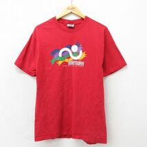 M/古着 半袖 ビンテージ Tシャツ メンズ 00s ロードレース 赤 レッド 23may24 中古_画像1