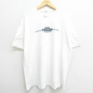 XL/古着 半袖 ビンテージ Tシャツ メンズ 00s セントクロイロッド 釣り コットン クルーネック 白 ホワイト 23may24 中古