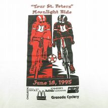 XL/古着 半袖 ビンテージ Tシャツ メンズ 90s セントピーターズ 自転車 大きいサイズ クルーネック 白 ホワイト 23jul17 中古_画像2