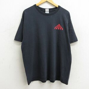 XL/古着 半袖 ビンテージ Tシャツ メンズ 00年 00s サラトガ コットン クルーネック 黒 ブラック 23jul07 中古