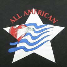 XL/古着 半袖 ビンテージ Tシャツ メンズ 00s ALL AMERICAN ワシ 大きいサイズ コットン クルーネック 黒 ブラック 23jul17 中古_画像2