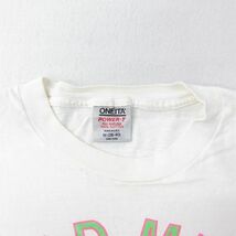 M/古着 半袖 ビンテージ Tシャツ メンズ 90s RAD MEN 野球 コットン クルーネック 白 ホワイト 23jul17 中古_画像4