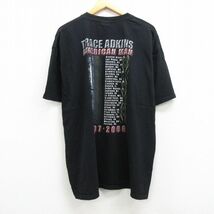 XL/古着 半袖 ビンテージ ロック バンド Tシャツ メンズ 00s トレースアドキンス 大きいサイズ コットン クルーネック 黒 ブラック 22j_画像2