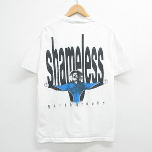 L/古着 半袖 ビンテージ ロック バンド Tシャツ メンズ 90s ガースブルックス クルーネック 白 ホワイト 23jul22 中古