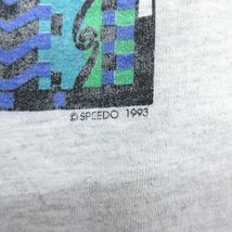 XL/古着 スピード 半袖 ビンテージ Tシャツ メンズ 90s ビッグロゴ 大きいサイズ クルーネック 薄グレー 霜降り 23sep01 中古_画像4