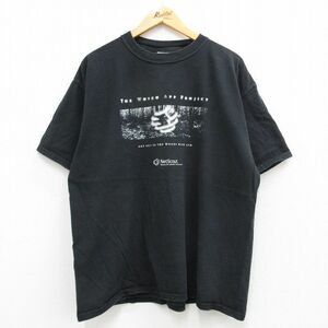 XL/古着 半袖 ビンテージ Tシャツ メンズ 00s NetScout 森 コットン 大きいサイズ クルーネック 黒 ブラック 23jun17 中古