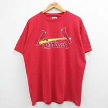 XL/古着 マジェスティック 半袖 ビンテージ Tシャツ メンズ 00s MLB セントルイスカージナルズ アルバートプホルス 5 コットン クルー_画像1