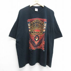 XL/古着 半袖 ビンテージ Tシャツ メンズ 00s Klipsch クリプシュ 大きいサイズ コットン クルーネック 黒 ブラック 23jun21 中古