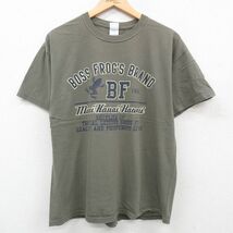 XL/古着 半袖 ビンテージ Tシャツ メンズ 00s カエル ハワイ コットン クルーネック 緑系 グリーン 23jul07 中古_画像1