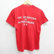 M/古着 ヘインズ 半袖 ビンテージ Tシャツ メンズ 80s サッポロビール クルーネック 赤 レッド spe 23jun07 中古_画像2