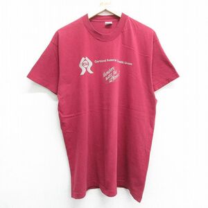 XL/古着 半袖 ビンテージ Tシャツ メンズ 90s コートランド CU コットン クルーネック エンジ 23jun14 中古