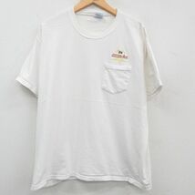 XL/古着 ヘインズ 半袖 ビンテージ Tシャツ メンズ 00s STEYER Seeds アニバーサリー 胸ポケット付き 大きいサイズ コットン クルーネ_画像1