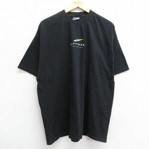 XL/古着 チャンピオン champion 半袖 ビンテージ Tシャツ メンズ 00s LAFITNESS 大きいサイズ コットン クルーネック 黒 ブラック 23ju