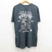 XL/古着 半袖 Tシャツ メンズ Skiboo スノーモービル WHIT OUT クルーネック グレー 霜降り 22aug18 中古_画像2