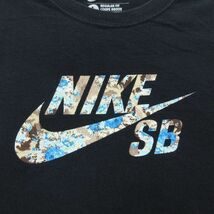 L/古着 ナイキ NIKE 半袖 ブランド Tシャツ メンズ ビッグロゴ コットン クルーネック 黒 ブラック 23aug26 中古_画像2