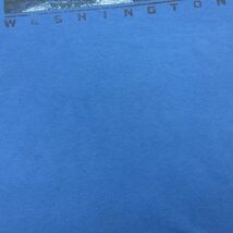 L/古着 ヘインズ 半袖 ビンテージ Tシャツ メンズ 80s 山 ワシントン マウントレーニア クルーネック 青 ブルー 23jul19 中古_画像5