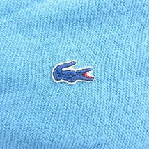 L/古着 ラコステ LACOSTE IZOD 長袖 ブランド ニット カーディガン メンズ 80s ワンポイントロゴ Vネック アクリル 水色 23sep26 中古_画像2