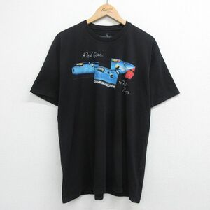 XL/古着 半袖 Tシャツ メンズ ビリヤード 大きいサイズ コットン クルーネック 黒 ブラック 23aug19 中古