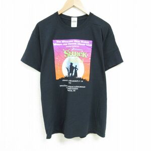 XL/古着 半袖 Tシャツ メンズ ミュージカル シュレック コットン クルーネック 黒 ブラック 23jun28 中古