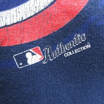 XL/古着 マジェスティック 半袖 Tシャツ メンズ MLB ボストンレッドソックス コットン クルーネック 紺 ネイビー メジャーリーグ ベー_画像4