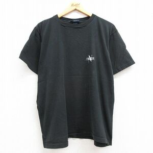 XL/古着 ノーティカ 半袖 ビンテージ ブラント Tシャツ メンズ 90s ワンポイントロゴ コットン クルーネック 黒 ブラック 23apr12 中古