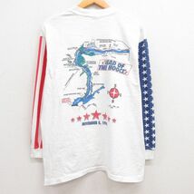 L/古着 長袖 ビンテージ Tシャツ メンズ 90s オール HEAD コットン クルーネック 白他 ホワイト spe 23mar31 中古_画像2