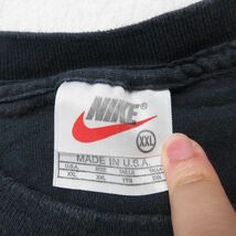 XL/古着 ナイキ NIKE 半袖 ビンテージ Tシャツ メンズ 90s GRAMBLING フットボール 大きいサイズ コットン クルーネック 黒 ブラック 2_画像5