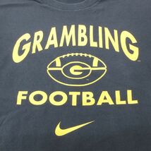 XL/古着 ナイキ NIKE 半袖 ビンテージ Tシャツ メンズ 90s GRAMBLING フットボール 大きいサイズ コットン クルーネック 黒 ブラック 2_画像3