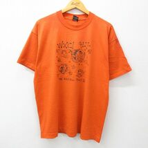 XL/古着 フルーツオブザルーム 半袖 ビンテージ Tシャツ メンズ 90s WXCI TODAY クルーネック オレンジ 23aug31 中古_画像1