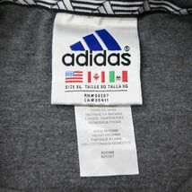 XL/古着 アディダス adidas 半袖 ビンテージ Tシャツ メンズ 90s ワンポイントロゴ 大きいサイズ コットン クルーネック 濃グレー 霜降_画像3