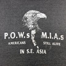 XL/古着 半袖 ビンテージ Tシャツ メンズ 90s ワシ POWSMIAS クルーネック 黒 ブラック 霜降り spe 23aug31 中古_画像2