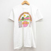 S/古着 半袖 ビンテージ Tシャツ メンズ 90s ハードロックカフェ ロックンロール クルーネック 白 ホワイト 23mar28 中古_画像1