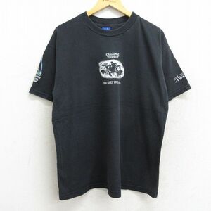 XL/古着 半袖 ビンテージ Tシャツ メンズ 00s ボート ラフティング コスタリカ クルーネック 黒 ブラック 23may19 中古