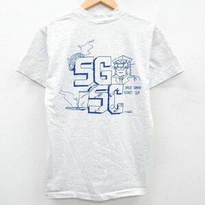 L/古着 半袖 ビンテージ Tシャツ メンズ 90s SAMUEL GOMPERS クルーネック 薄グレー 霜降り 23apr10 中古