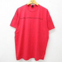 XL/古着 半袖 ビンテージ Tシャツ メンズ 00s カリフォルニア大学 ペンシルベニア 大きいサイズ コットン クルーネック 赤 レッド 23ju_画像1