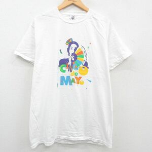 XL/古着 半袖 ビンテージ Tシャツ メンズ 00s シンコデマヨ コットン クルーネック 白 ホワイト 23jun23 中古