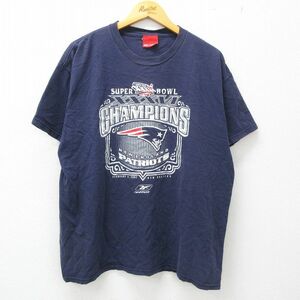XL/古着 リーボック 半袖 ビンテージ Tシャツ メンズ 00s NFL ニューイングランドペイトリオッツ ワンポイントロゴ 大きいサイズ クル