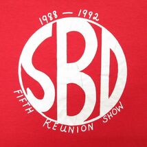 XL/古着 半袖 ビンテージ Tシャツ メンズ 80s SBD SHOW 大きいサイズ クルーネック 赤 レッド 23jul04 中古_画像4