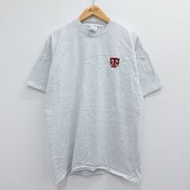 L/古着 ベルトン 半袖 ビンテージ Tシャツ メンズ 90s ATM コットン クルーネック 薄グレー 霜降り 23jul04 中古_画像1