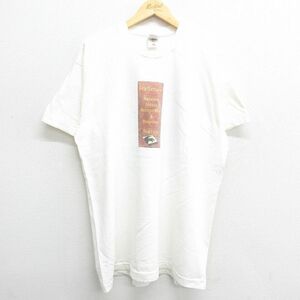 XL/古着 半袖 ビンテージ Tシャツ メンズ 90s REAL SECURE コットン クルーネック 生成り spe 23jul14 中古