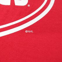 XL/古着 半袖 ビンテージ Tシャツ メンズ 00s NHL デトロイトレッドウィングス コットン クルーネック 赤 レッド アイスホッケー 23jul_画像3