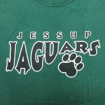 L/古着 ヘインズ 半袖 ビンテージ Tシャツ メンズ 00s JESSUP JAGUARS 52 コットン クルーネック 緑 グリーン 23may01 中古_画像3