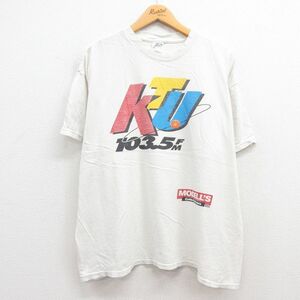 XL/古着 半袖 ビンテージ Tシャツ メンズ 00s KTU MODELLS 大きいサイズ コットン クルーネック 白 ホワイト 23jul20 中古