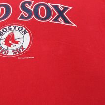 XL/古着 半袖 ビンテージ Tシャツ メンズ 00s MLB ボストンレッドソックス コットン クルーネック 赤 レッド メジャーリーグ ベースボ_画像6