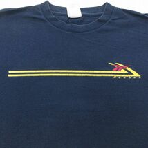 XL/古着 リーボック 半袖 ビンテージ Tシャツ メンズ 90s ビッグロゴ 大きいサイズ コットン クルーネック 紺 ネイビー 23may11 中古_画像2